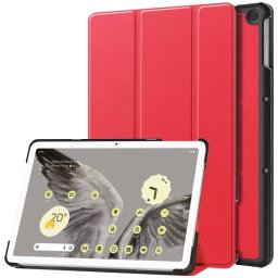 LEATHER Flip borító a Google Pixel Tab hez, piros színű
