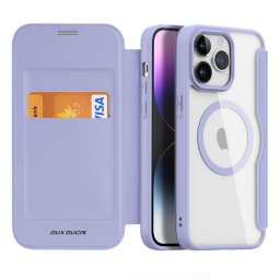 DUX X PRO Flip tok MagSafe -el Apple iPhone 15 Pro Max lila telefonhoz
