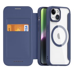 DUX X PRO Flip tok MagSafe -el, Apple iPhone 15 Plus kék