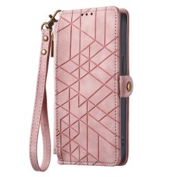 GEOM Wallet tok Apple iPhone 15 rózsaszín telefonhoz