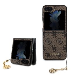 GUESS 4G burkolat medállal Samsung Galaxy Z Flip 5 5G barna