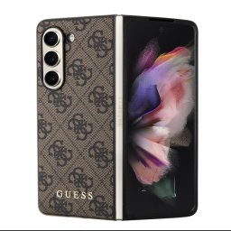 GUESS 4G Cover medállal Samsung Galaxy Z Fold 5 5G barna