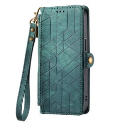 GEOM Wallet tok Apple iPhone 15 Pro Max telefonhoz zöld