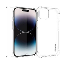 ENKAY SET Átlátszó borítás + 2.5D védőüveg Apple iPhone 15