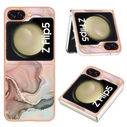 IMD MARBLE Védőburkolat Samsung Galaxy Z Flip 5 5G ROSE GOLD telefonhoz