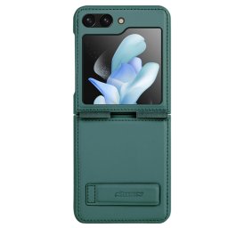 NILLKIN QIN Védőburkolat állvánnyal Samsung Galaxy Z Flip 5 5G zöld
