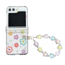 GYÖNGYEK Műanyag huzat medállal Samsung Galaxy Z Flip 5 5G FLOWER