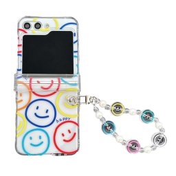 GYÖNGYEK Műanyag borítás medállal Samsung Galaxy Z Flip 5 5G SMILEY