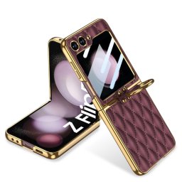 GKK NIKKI Huzat tartóval Samsung Galaxy Z Flip 5 5G bordó