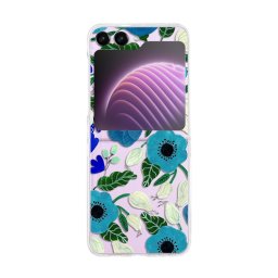 ART Műanyag borítás Samsung Galaxy Z Flip 5 5G BLUE FLOWER telefonhoz