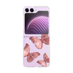 ART Műanyag borítás Samsung Galaxy Z Flip 5 5G PINK BUTTERFLY telefonhoz