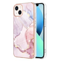 IMD MARBLE Védőburkolat Apple iPhone 15 ROSE GOLD