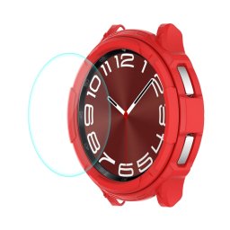 ENKAY TPU FULL BODY Üvegborítás Samsung Galaxy Watch 6 Classic 47mm piros