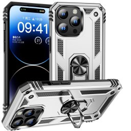 RING tok tartóval Apple iPhone 15 Pro ezüsthöz