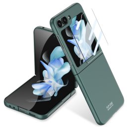 GKK SET Műanyag borítás + üveg Samsung Galaxy Z Flip 5 5G zöld