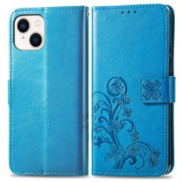 ART FLOWER S Pénztárcahuzat Apple iPhone 15 kék