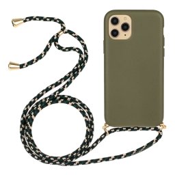 ROPE Huzat kábellel Apple iPhone 15 Pro Max sötétzöld