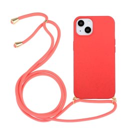 ROPE Huzat kábellel Apple iPhone 15 piros