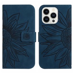 ART SUN FLOWER pénztárca tok pánttal Apple iPhone 15 Pro kék
