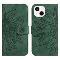 ART SUN FLOWER pénztárca tok pánttal Apple iPhone 15 Plus zöld