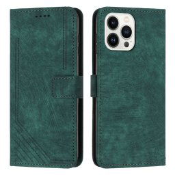 STRIPE Pénztárca tok szíjjal Apple iPhone 15 Pro zöld