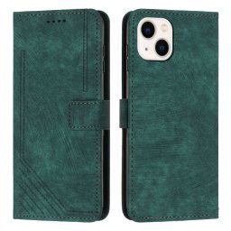 STRIPE Pénztárca tok szíjjal Apple iPhone 15 Plus zöld