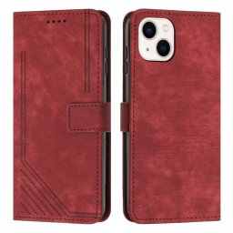 STRIPE Pénztárca tok szíjjal Apple iPhone 15 Plus piros