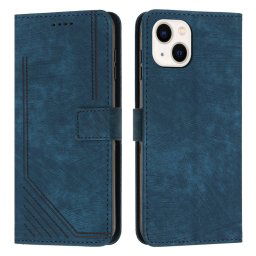STRIPE Pénztárca tok szíjjal Apple iPhone 15 kék