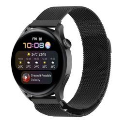 MILANESE Fém szíj Huawei Watch GT 3 Pro-hoz 46mm fekete