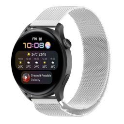 MILANESE Fém szíj Huawei Watch GT 3 Pro-hoz 46mm ezüst