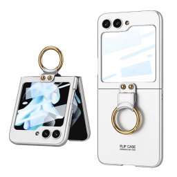 GKK CIRCLE Védőtok tartóval Samsung Galaxy Z Flip 5 5G ezüst