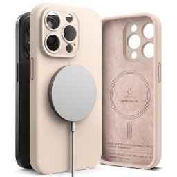 RINGKE SILICONE MAGSAFE Védőborítás Apple iPhone 15 Pro Max PINK SAND
