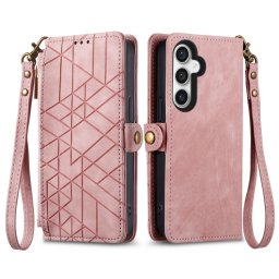 GEOM Wallet tok Samsung Galaxy S23 FE 5G rózsaszín telefonhoz