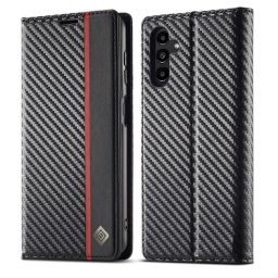 IMEEKE CARBON Flip tok Samsung Galaxy S23 FE 5G fekete