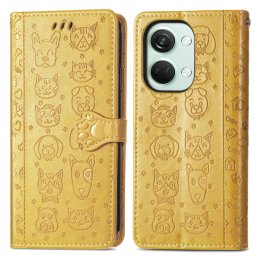 ART Pénztárca huzat One Plus Nord 3 5G ANIMALS sárga