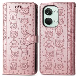 ART Pénztárca huzat One Plus Nord 3 5G ANIMALS rózsaszín
