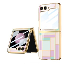 GKK GLASS Védőburkolat Samsung Galaxy Z Flip 5 5G PURPLE TÉGYSZÖG
