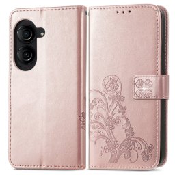ART FLOWER S Pénztárcahuzat Asus Zenfone 10 világos rózsaszín