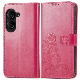 ART FLOWER S Pénztárcahuzat Asus Zenfone 10 sötét rózsaszín