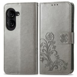 ART FLOWER S Pénztárcahuzat Asus Zenfone 10 szürke