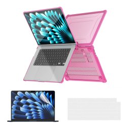 ENKAY RUGGED Védőkészlet Apple MacBook Air 15" M2 / M3 (A2941 / A3114) pinkhez