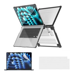 ENKAY RUGGED Védőkészlet Apple MacBook Air 15" M2 / M3 (A2941 / A3114) fekete