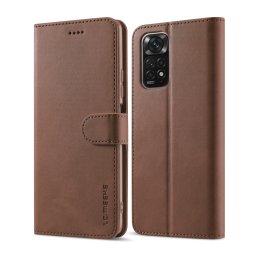 IMEEKE Wallet tok Xiaomi Redmi Note 12 Pro készülékhez sötétbarna