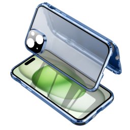 Mágneses borító 360 Apple iPhone 15 kék