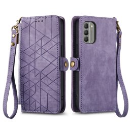 GEOM pénztárca tok Nokia XR 21 lila telefonhoz