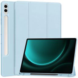 LEATHER Flip borító Samsung Galaxy Tab S9 FE+ kék