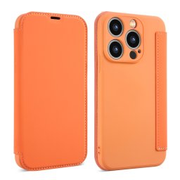 SOFTY Flip cover Apple iPhone 15 Pro Max telefonhoz narancssárga