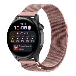 MILANESE Fém szíj Huawei Watch GT 3 Pro-hoz 46mm rózsaszín
