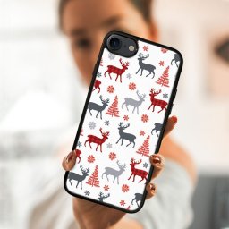 PROTEMIO MY ART borító karácsonyi dizájnnal Apple iPhone SE 2022 / 2020 / 7 / 8 DEER (068)