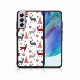PROTEMIO MY ART borító karácsonyi dizájnnal Samsung Galaxy S21 FE 5G DEER (068)